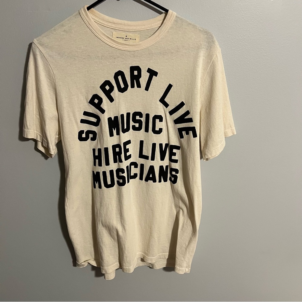 Imogene & Willie Support Live Music Hire Live Musicians T Shirt Small